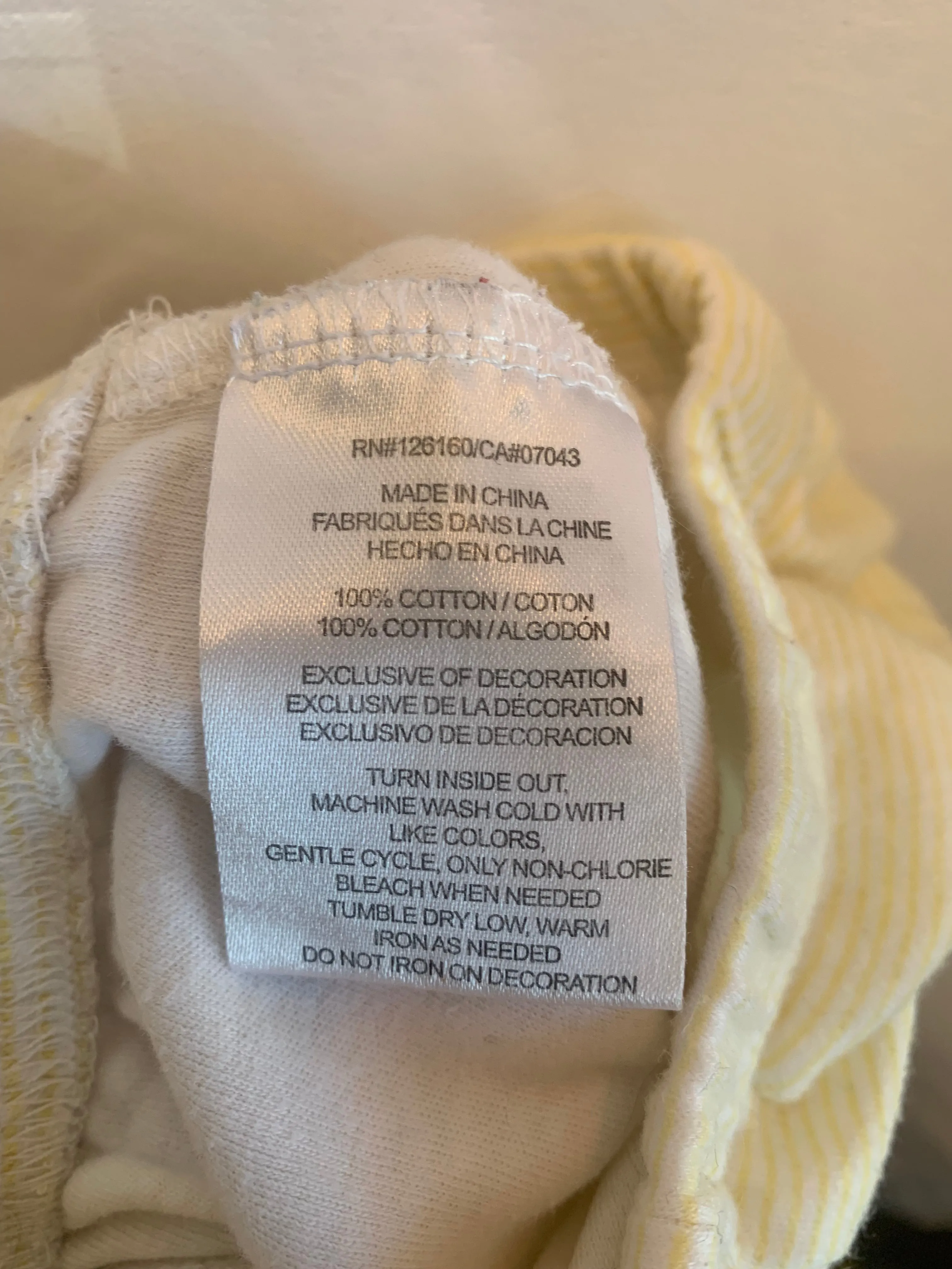 Peter Rabbit Striped Yellow Baby Pants