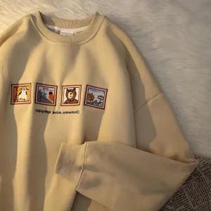 Purpdrank - Autumn Woman's Hoodies Oversize Female Loose Bear Cotton Solid  Warm Women Sweatshirts Couple Fashion Plus Size