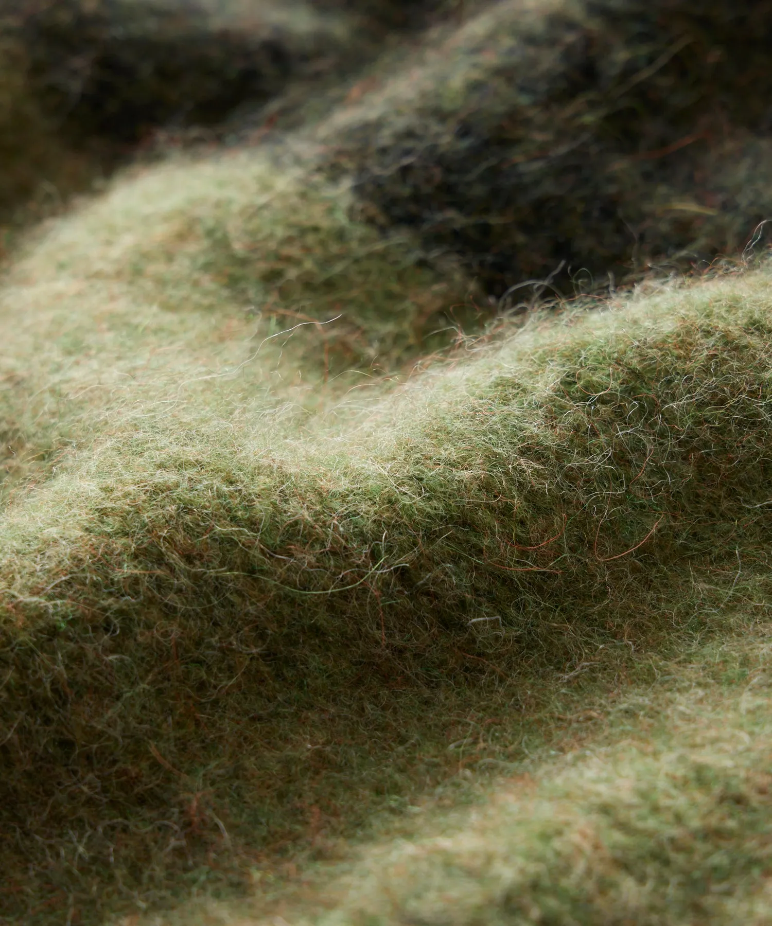 Relaxed Alpaca V-Neck in Oak Moss