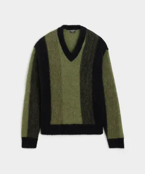 Relaxed Alpaca V-Neck in Oak Moss