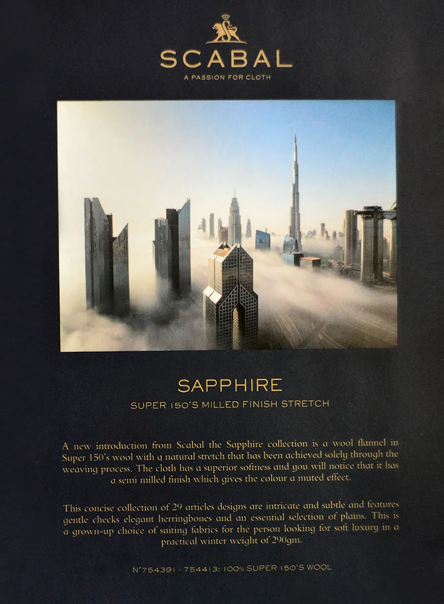Scabal Sapphire Glen Blue Wool Jacket