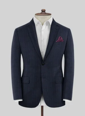 Scabal Sapphire Glen Blue Wool Jacket