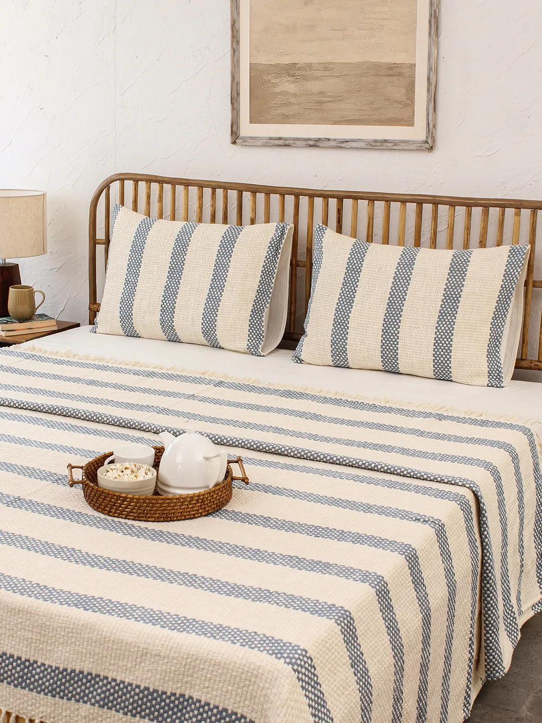 Shivalik Double Bedcover (Dark Blue)