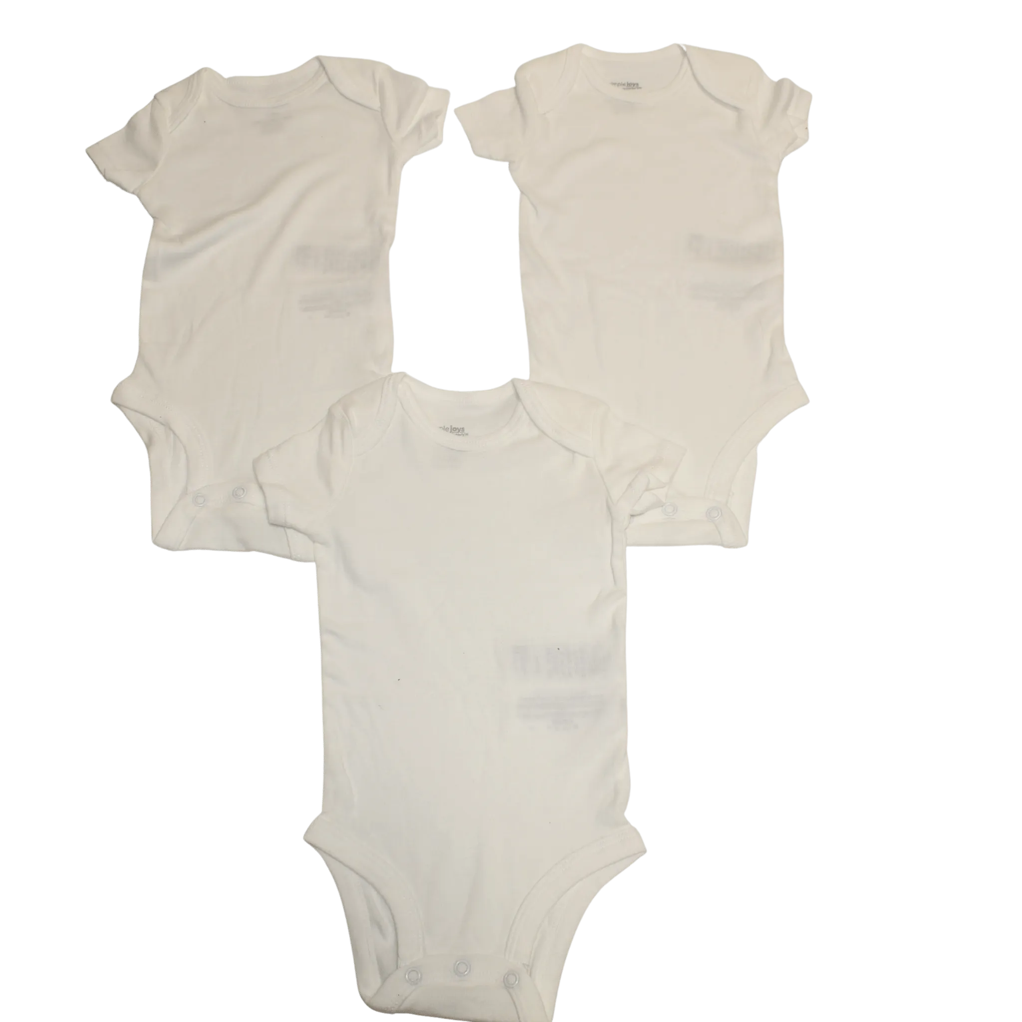 Simple Joys White Vests x3