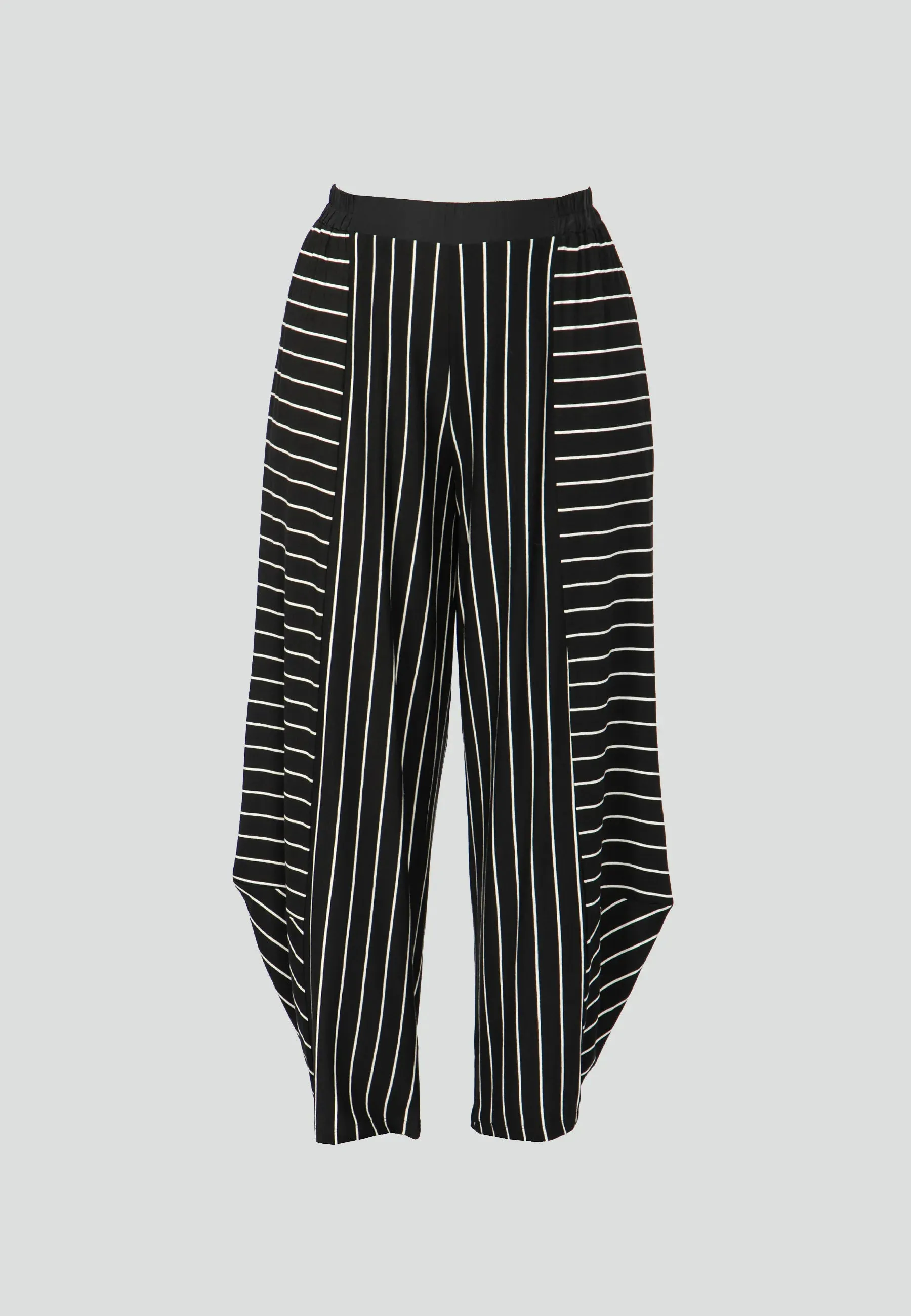 SOREN Striped, viscose jersey pants