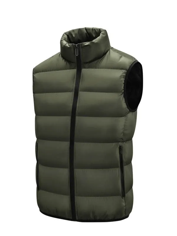 Sports Stand Collar Vest / Windproof Football Sleeveless Jacket - SF0464