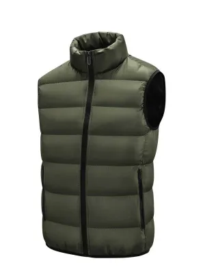 Sports Stand Collar Vest / Windproof Football Sleeveless Jacket - SF0464