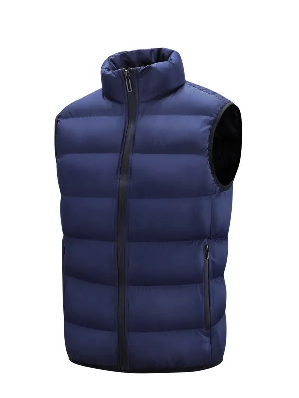 Sports Stand Collar Vest / Windproof Football Sleeveless Jacket - SF0464