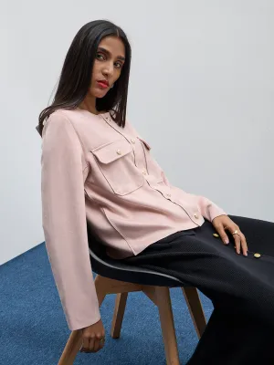 Wardrobe Dusty Pink Solid Cardigan