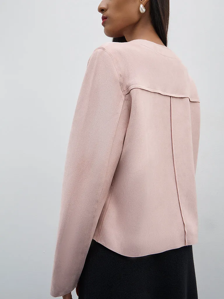 Wardrobe Dusty Pink Solid Cardigan