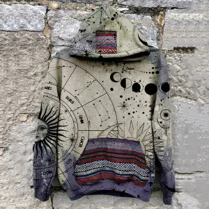 xiangtuibao New Casual Warm Pullover Tops Fashion Totem Printing Hooded Sweatshirt Autumn Winter Casual Long Sleeve Loose Hoodies Streetwear