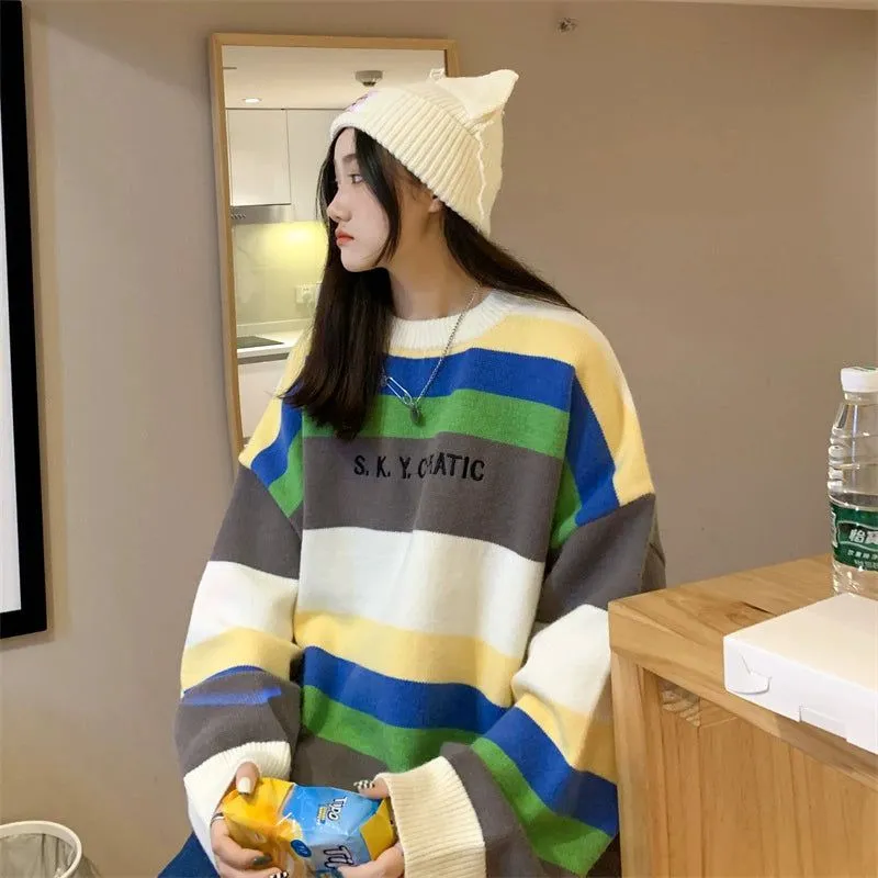 YDS Retro Cozy Striped Sweatshirt